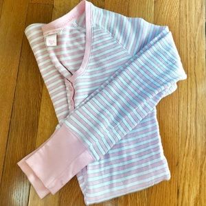 striped Victoria’s Secret thermal sleepwear